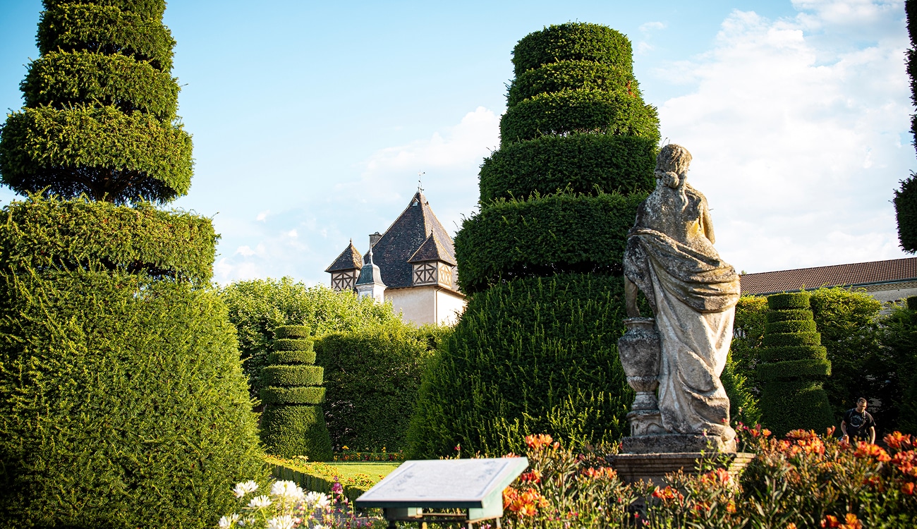 jardins vue chateau de pizay